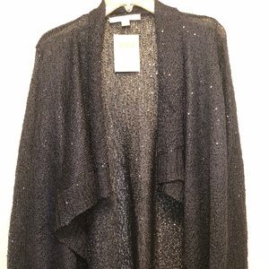 Boston Proper Navy Sparkle Cardigan Sweater XXS